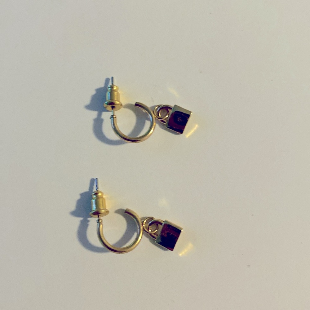🌿4/$20 Lock and Hoop Earrings - Picture 3 of 3